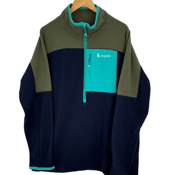 cotopaxi Other - NWT Cotopaxi Dorado Half Zip Fleece Pullover Men's XL Spruce Green Maritime Blue